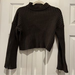 Olive Ribbed Zara Sweater